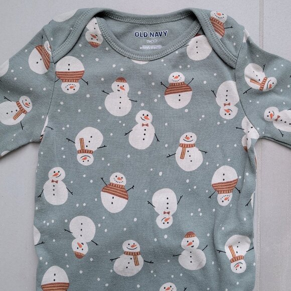 (4/$20) Old Navy -  Unisex Long-Sleeve Printed Bodysuit for Baby - Picture 2 of 4